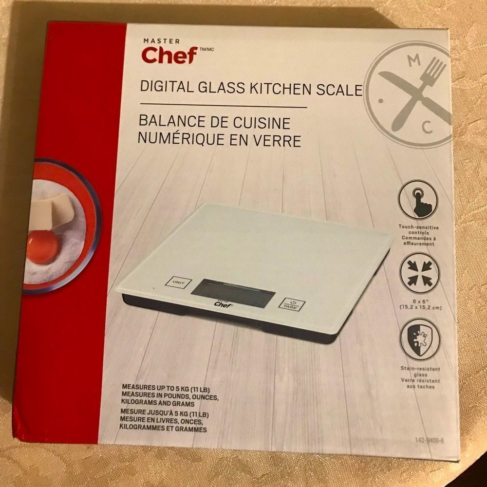 Master Chef Digital Glass Kitchen Scale New​